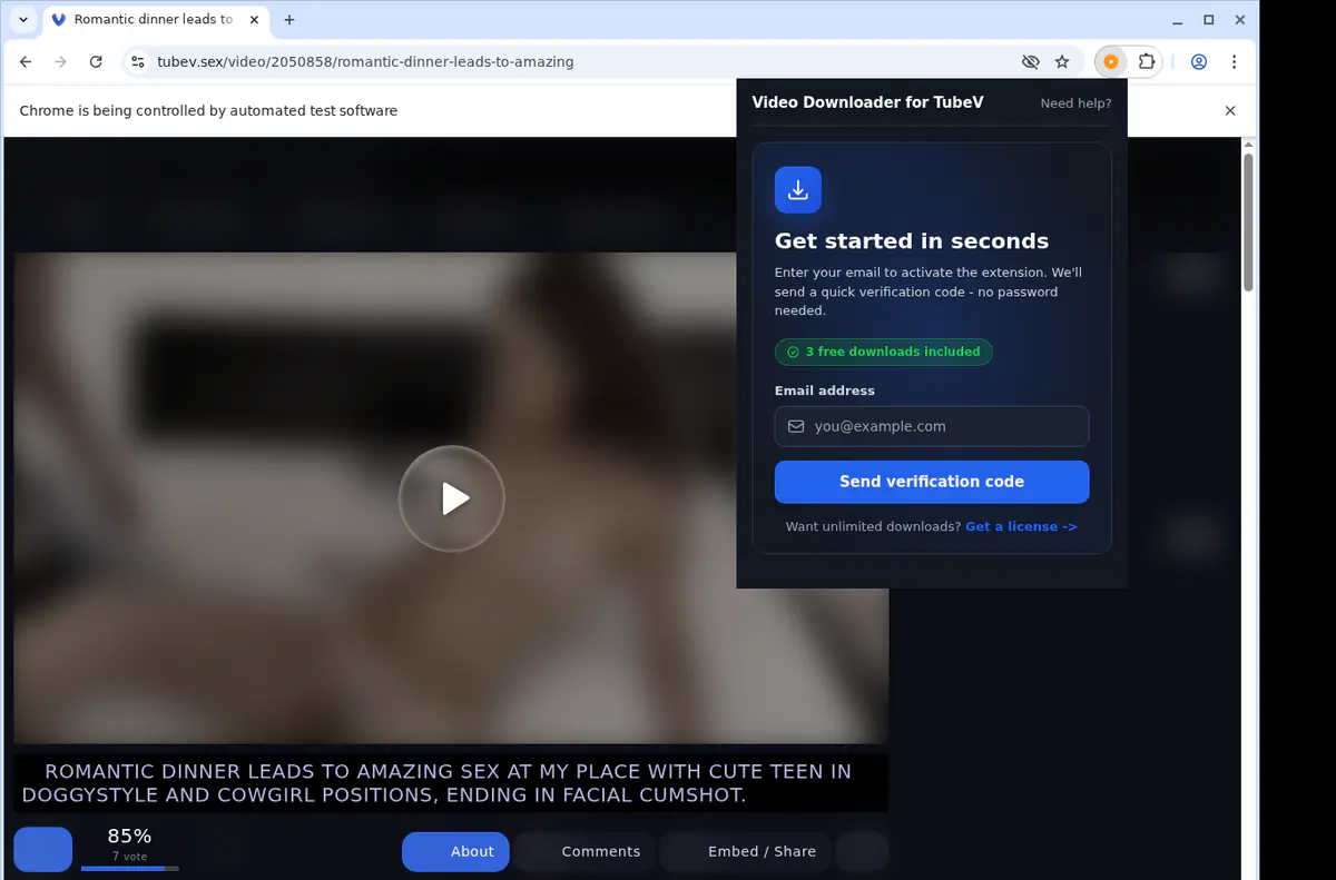 Tubev Video Downloader browser extension screenshot 5